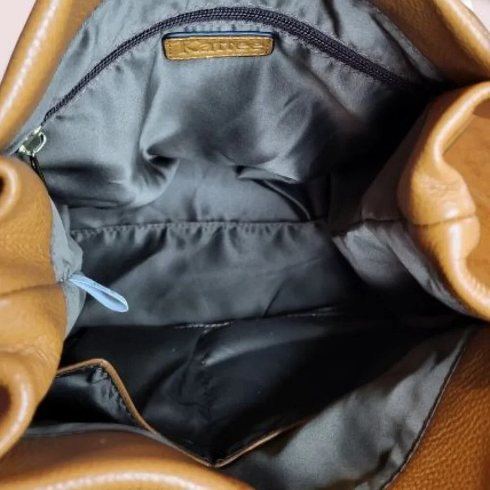 KATTEE Soft Leather Tote Bag Shoulder Bag Brown - Picture 8 of 11